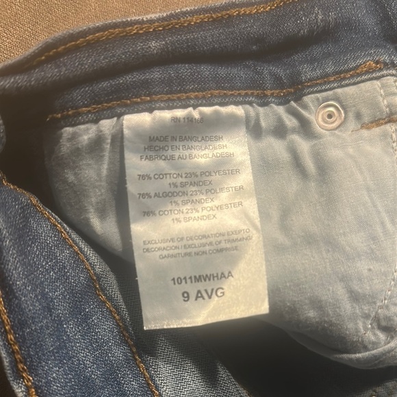 Wrangler Blue Jean Shorts Distressed High-Waisted - Picture 6 of 6